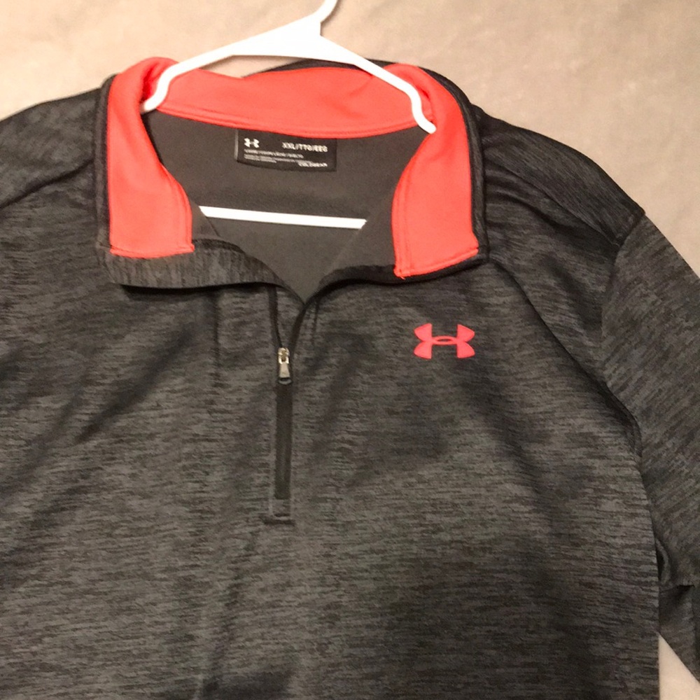 Under Armour Gray and Pink Quarter-Zip Pullover